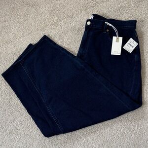 Good American NWT High-Rise Barrel Leg Sweatpant Jeans 100% Cotton 28" Size 16